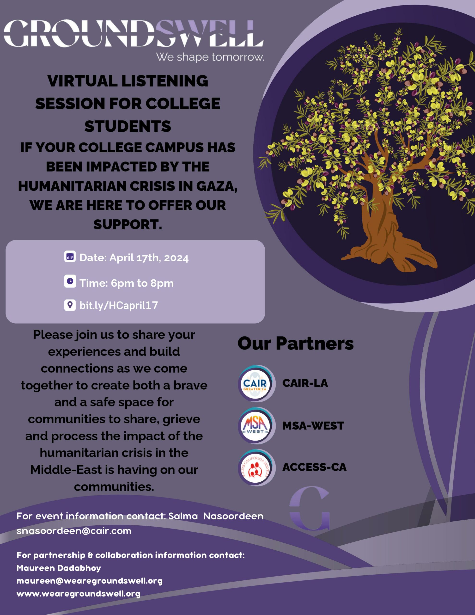Virtual Listening Session