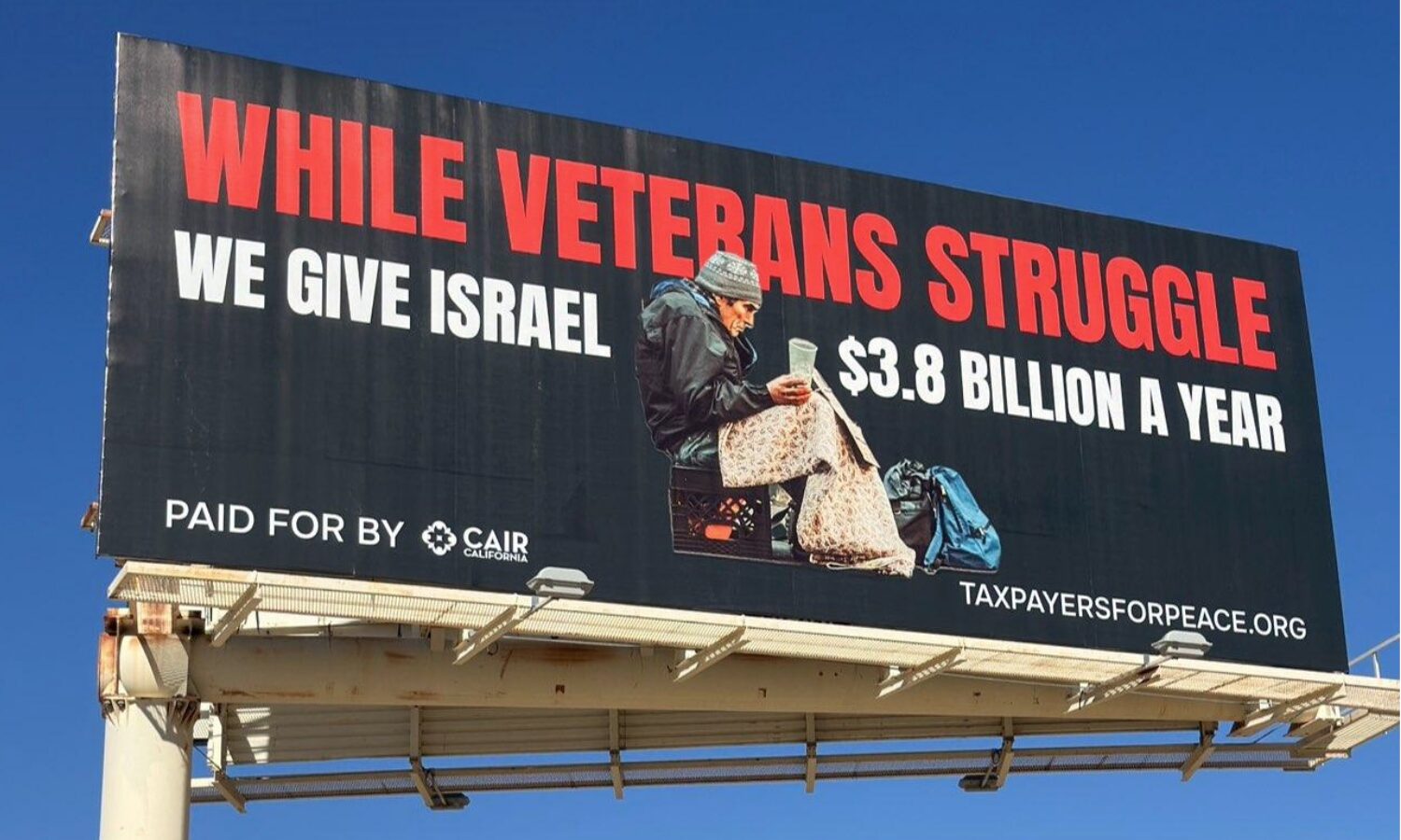 While Veterans Struggle, We Give Israel $3.8 Billion A Year