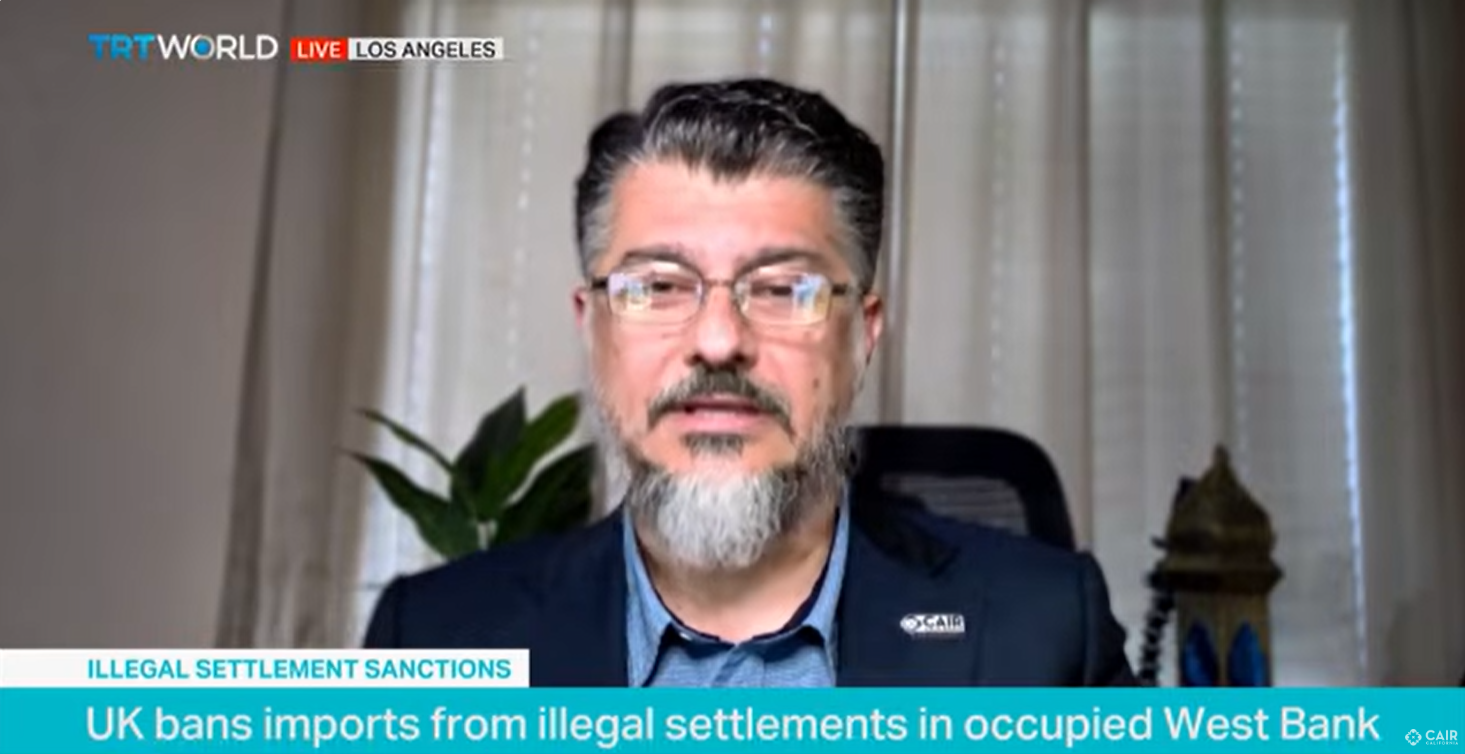 Hussam Ayloush Discusses the U.K's Ban on Imports From Illegal Israeli Settlements